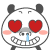 panda enamorado